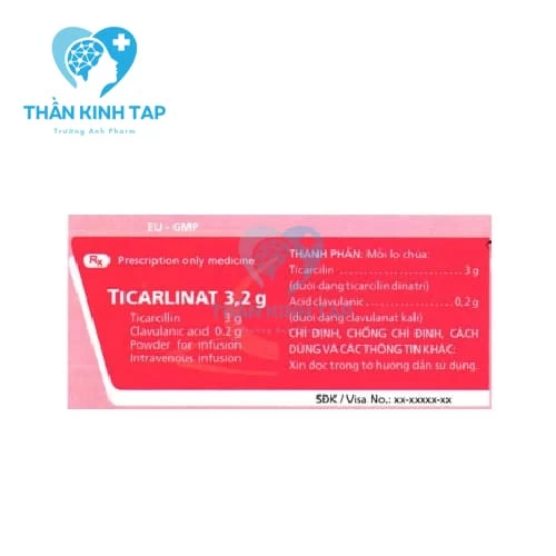 Ticarlinat 3,2g - Hộp 1 lọ